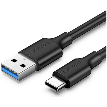 USB-A 3.0 - USB-C 3A 1,5 m kabelis - melns UGREEN 