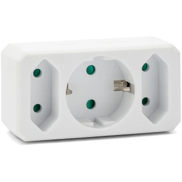 Triple front panel 16A + 2x6A - Standard Schuko. W