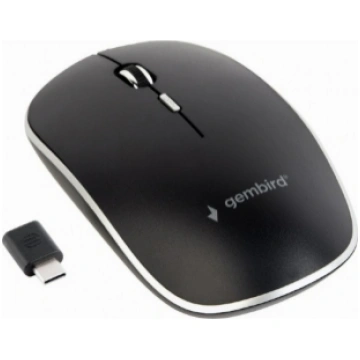 Gembird Silent Wireless Optical Type-C Mouse Black