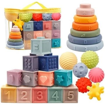 Plunack Montessori Soft Squeeze bērnu rotaļlietu k