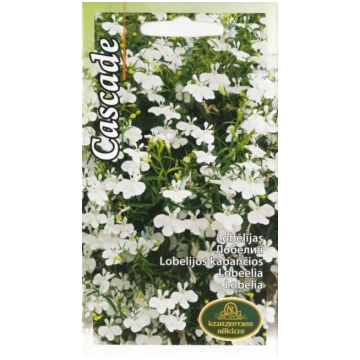 Lobēlijas nokarenas White Cascade sēklas 0,1gr Kur