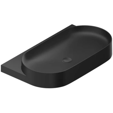 Washbasin Yard 800 ceramic without hole black matt