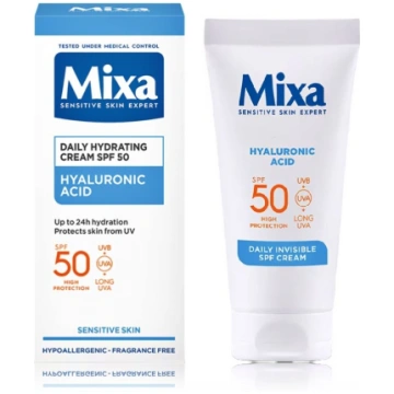 Mixa Daily Hydrating Cream SPF50 ikdienas mitrinoš