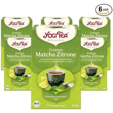 Yogi Tea - Zaļā tēja Matcha Lemon, ajūrvēdiska zaļ