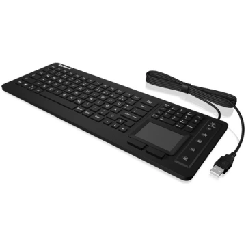 Industrial keyboard, Backlit, USB, Touchpad, 2 mou