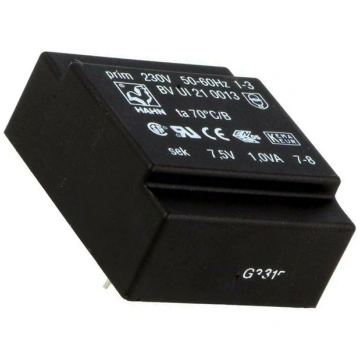 Transformer: encapsulated; 1VA; 230VAC; 7.5V; 133m