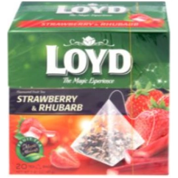 Tēja Loyd Pyramids ar zemeņu, rabarberu garšu 20gb