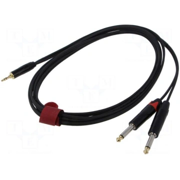 Cable | Jack 3.5mm plug,Jack 6,3mm plug x2 | 3m | 