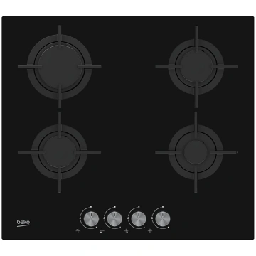 Beko, platums 58 cm, melna - Iebūvējama gāzes plīt
