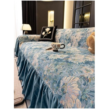 Generisch Printed Sofa Cover with Skirt, Sofa Blan