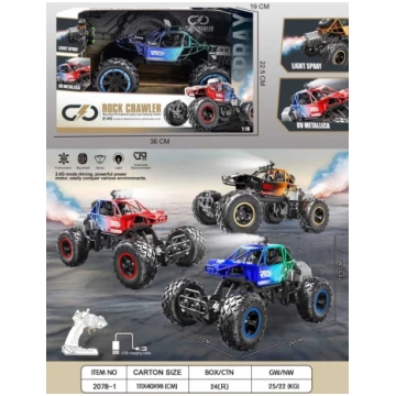 REAL ROCK Crawler with Smoke Function R/C Blue