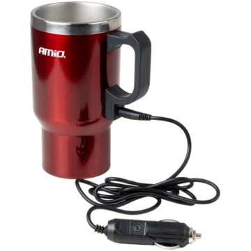 Automašīnas tējkanna-krūzīte, 450 ml 12V, sarkana,