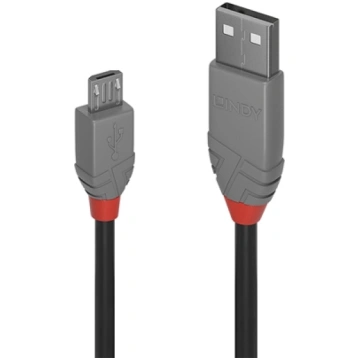 Lindy 0,5m USB 2.0 Type A to Micro-B Cable, Anthra