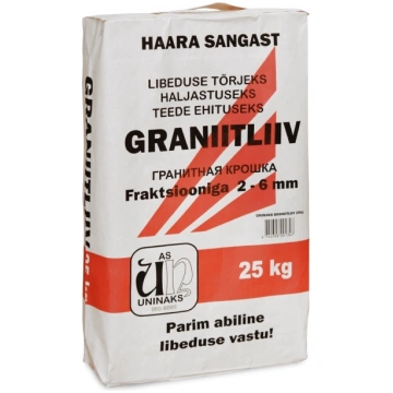 Granīta smiltis ieklājamā seguma stabilitātei Naks