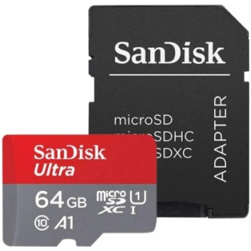 Atmiņas karte SanDisk Ultra microSDXC 64GB + SD Ad