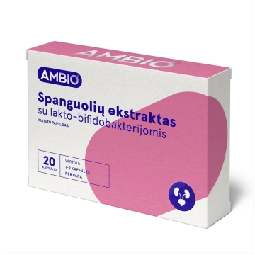 AMBIO dzērveņu ekstrakts ar lakto-bifīdu baktērijā