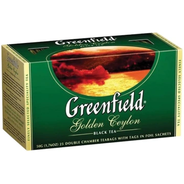 *Melnā tēja Greenfield Golden Ceylon, 25 gab.x2g C