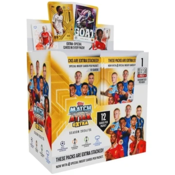 Topps Match Attax 24/25 Extra – pilna kārba – satu