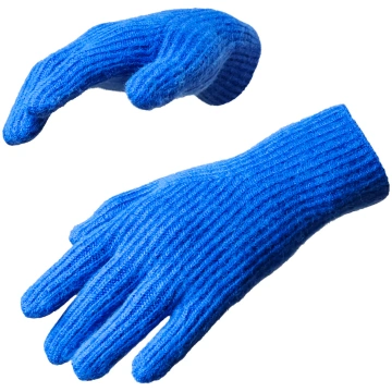 Braided telephone gloves with cutouts for fingers 