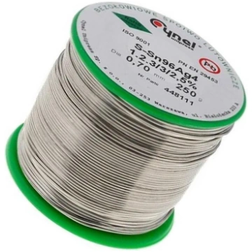 Tin; lead free; Sn96,3Ag3,7; 0.7mm; 250g; reel; Me