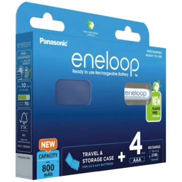 Uzlādējamās baterijas Panasonic Eneloop, AAA, 800 