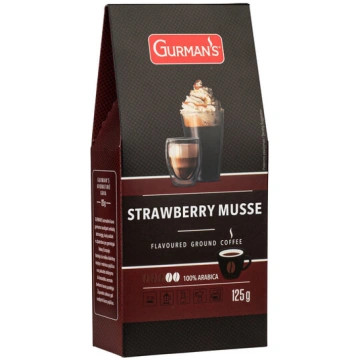 GURMAN"S Zemeņu desserta garšas malta kafija, 125g