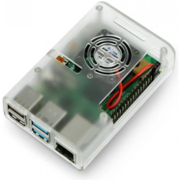 Case justPi for Raspberry Pi 4B with fan - transpa