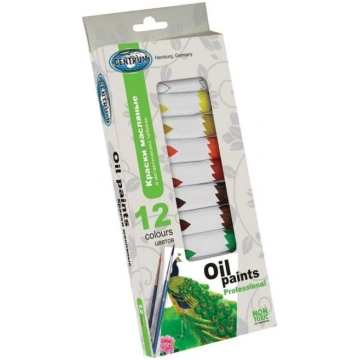 Eļļas krāsu komplekts Centrum 12 krāsas pa 12 ml —