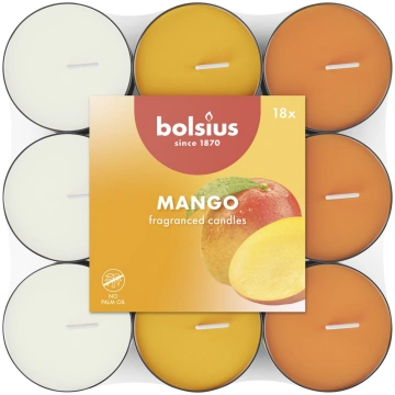 Tējas sveces BOLSIUS mango, 3.5h, 18 gab