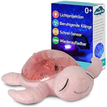 Cloud b Tranquil Turtle nakts gaisma ar mūziku, uz