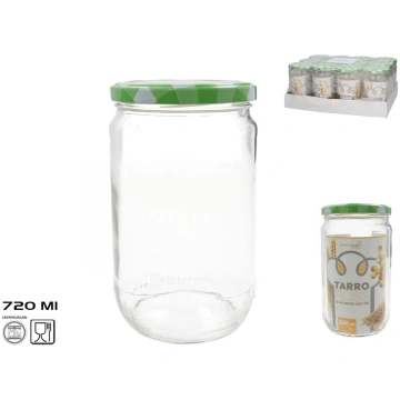 Stikla burka 720 ml, 8.5x8.5x15 cm, KITCHEN&GO | 8