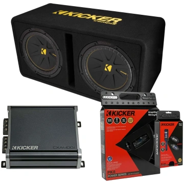 Kicker Dual Comp C 12in Subwoofer Enclosure Packag