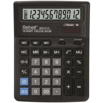 Kalkulators Rebell BDC-412 (melns) BDC412