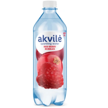 Aromatizēts dzeramais ūdens AKVILE ar sarkano ogu 