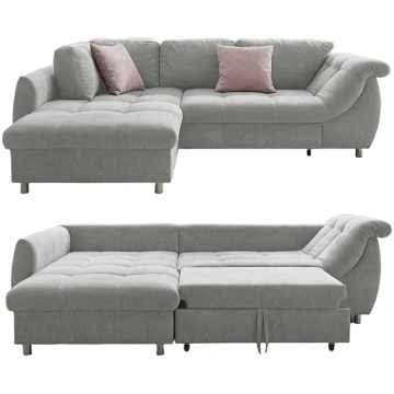Corner Sofa with Sleep Function and Bed Box W 250 