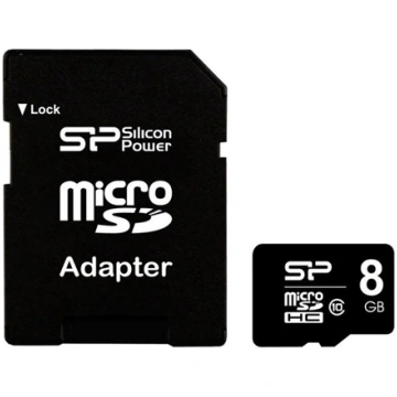 Silicon Power 8 GB, MicroSDHC, Flash memory class 