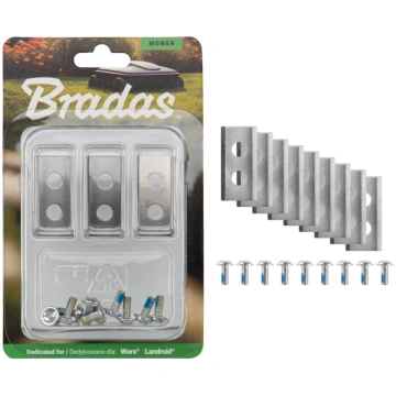AsmeņI robotam Bradas, sudraba krās., 9 gab