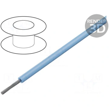Wire | stranded | Cu | 22AWG | TFE | light blue | 