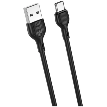 XO kabelis NB200 USB - USB-C 2,0m 2.1A melns