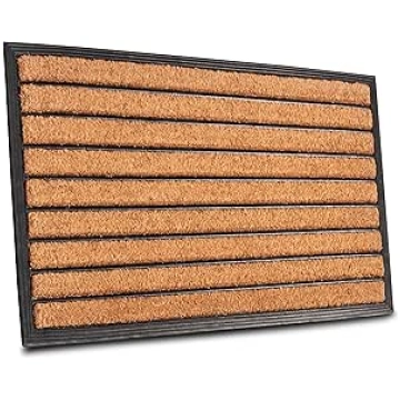Hanse Home Coconut and Rubber Doormat for Indoor a