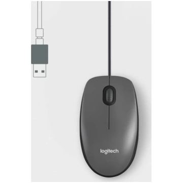 LOGITECH MOUSE USB OPTICAL M100/BLACK 910-006652 L