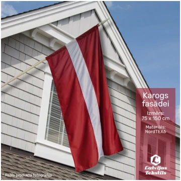Latvijas karogs fasādei | 75 * 150 cm | NordTEX6 a