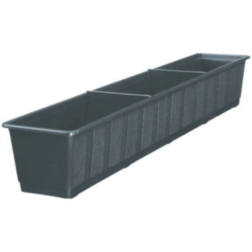 Puķu kaste 100 cm, antracīta, plastmasas, balkona 