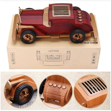 Retro auto - vintage koka radio ar Bluetooth + FM/