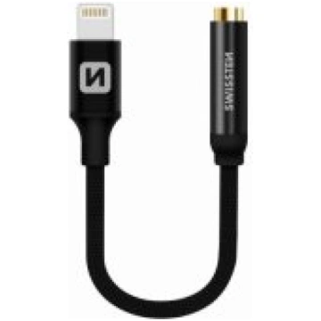 Swissten Audio Adapter Lightning to 3.5mm Black ak