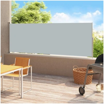 vidaXL izvelkama sānu markīze, pelēka, 180x500 cm