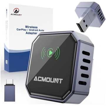 Acmount bezvadu CarPlay adapteris, 2-in-1 bezvadu 