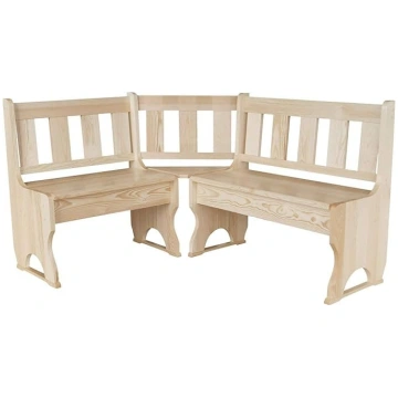 k koma New Untreated Pine Corner Bench - Ecologica