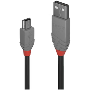 Lindy USB cable Anthra Line - USB-A / Mini-USB Typ