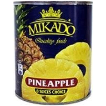 Ananasu riņķīši MIKADO, 820g/490g (450-06394)